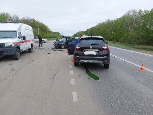 В Чаплыгинском районе в столкновении с иномаркой пострадали водитель и пассажирка «Гранты»